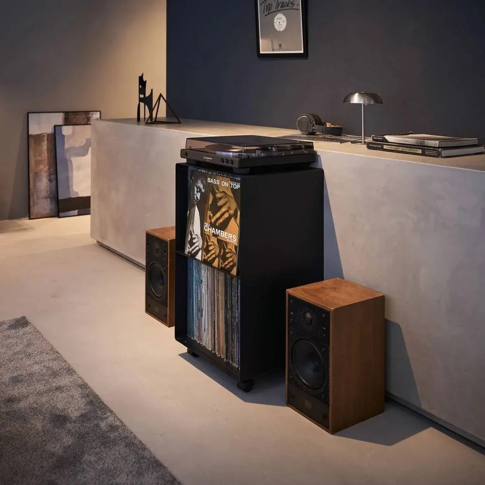 Etajeră pe roți neagră din metal 40x73x38 cm Tower – YAMAZAKI