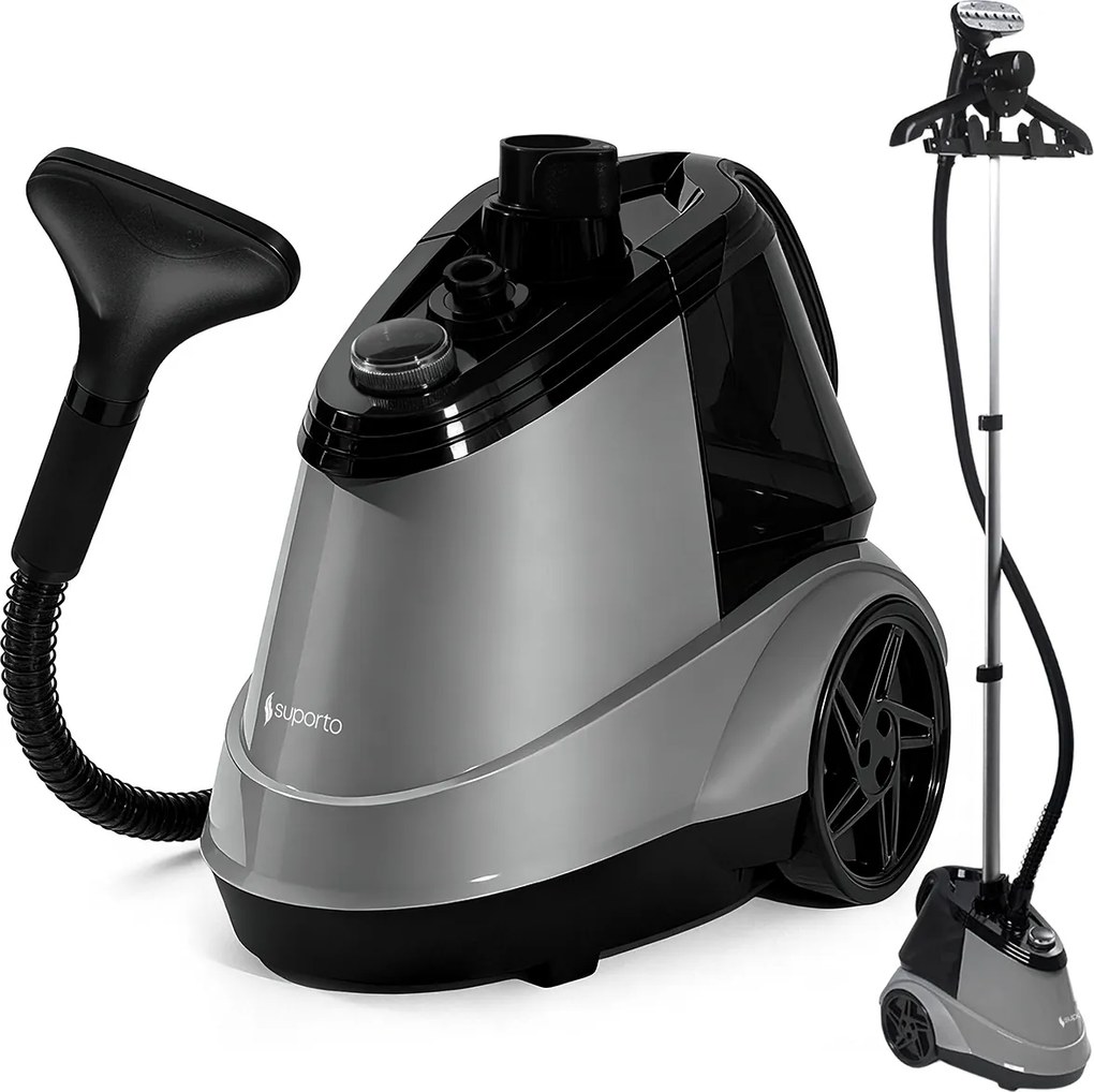 Fier de Calcat Vertical cu aburi Suporto, Steamer model G5 de 2200W cu 3 trepte de putere, Statie de calcat profesionala pentru haine netede, fara