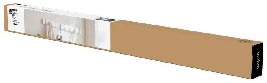Cuier de perete alb din lemn masiv de plop Flip – Umbra