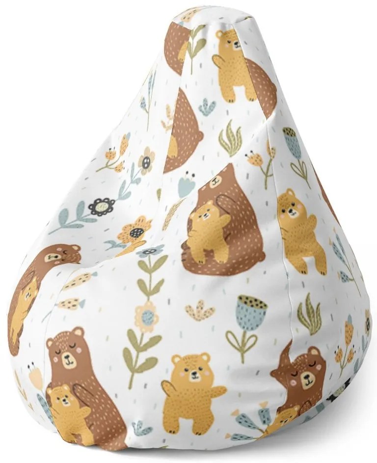 Sac de șezut Pear urși - pentru copii, colorat