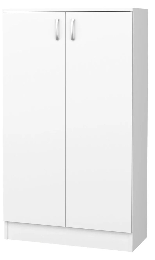 Biblioteca Flint, 2 Usi, Alba, 70 x 32 x 122 cm