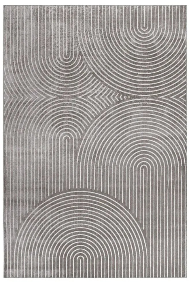 Covor gri din viscoză 140x200 cm Geode – douceur d'intérieur