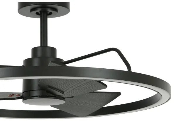 Ventilator LED dimabil Lucci Air 516124 CESSNA LED/36W/230V 3000/4000/5000K negru + telecomandă