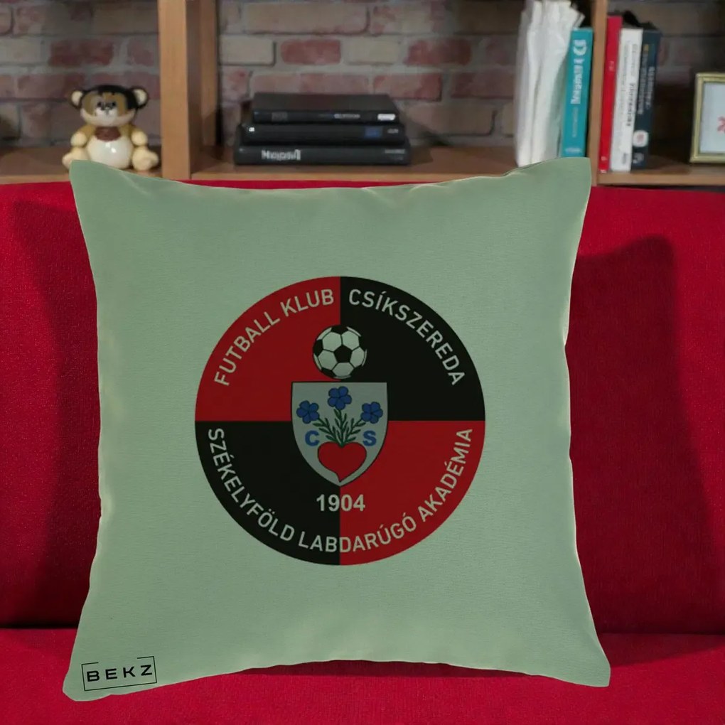 Perna Personalizata FK Csikszereda 1904 Fotbal, 40x40 cm, Verde, Husa Detasabila, Perna Inclusa, BEKZ®