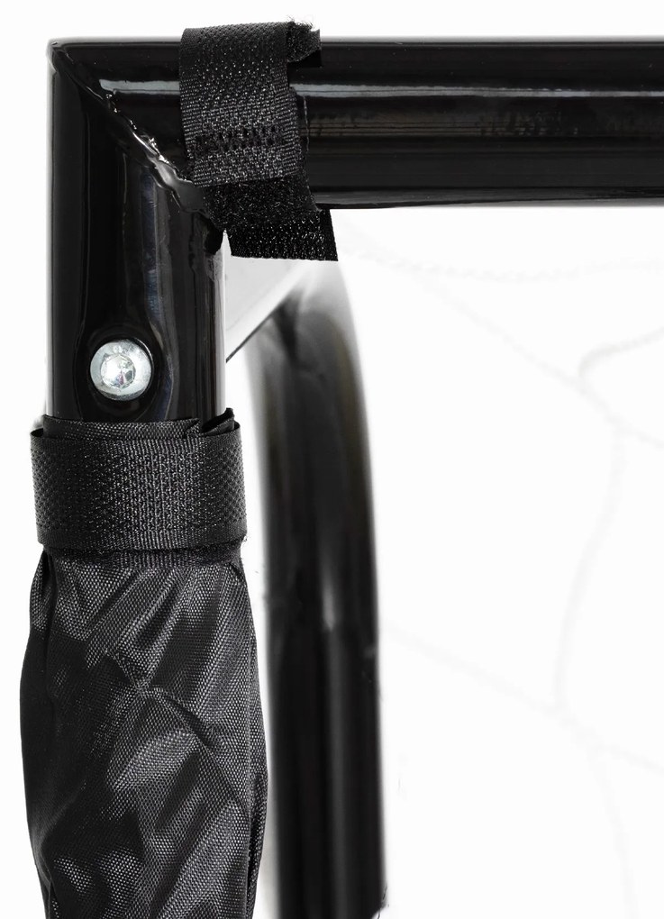 HOMCOM But de fotbal poarta de fotbal structura metal plasa PE cuie &amp; unelte incluse dim. 186L x 62l x 123H cm negru alb | Aosom Romania