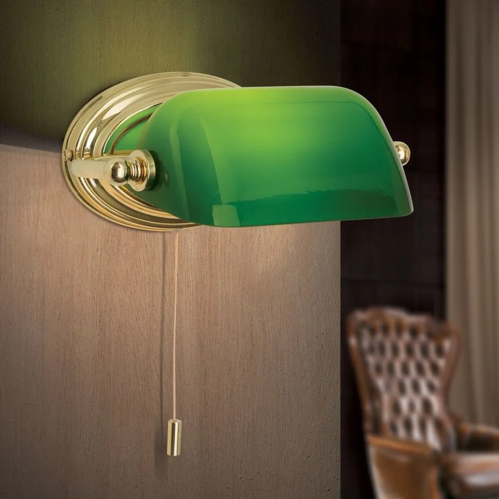 Aplica de perete stil clasic HARVARD alama/verde
