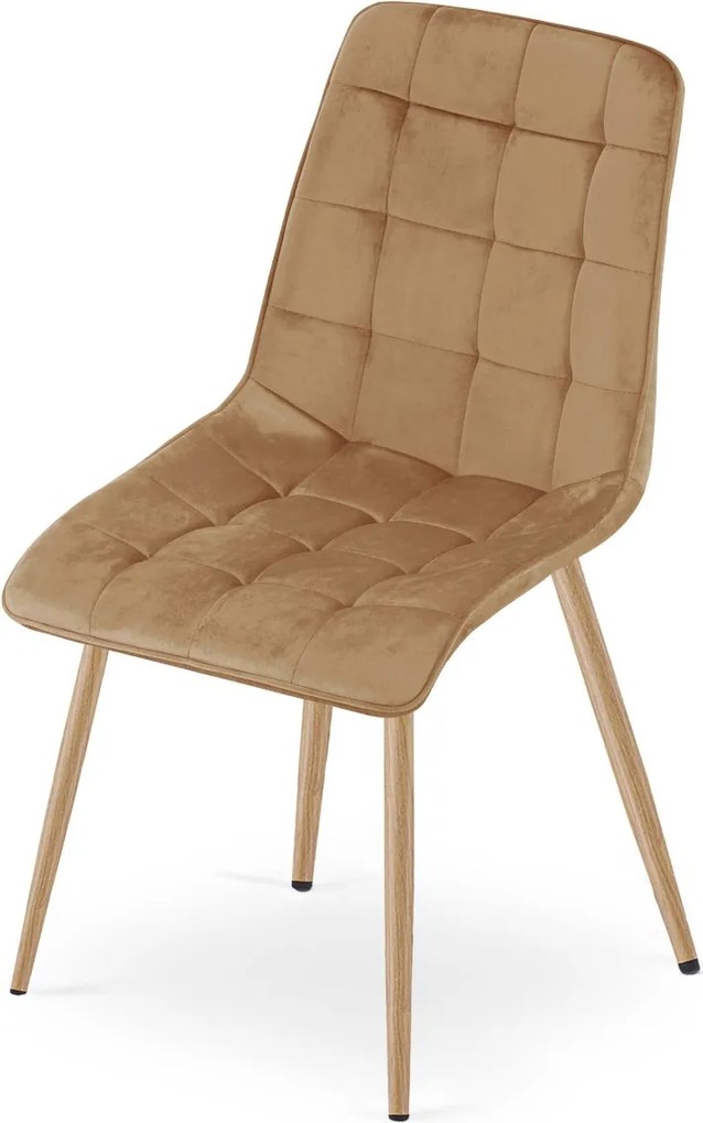 Scaun de masa SPLIT VELVET, maro
