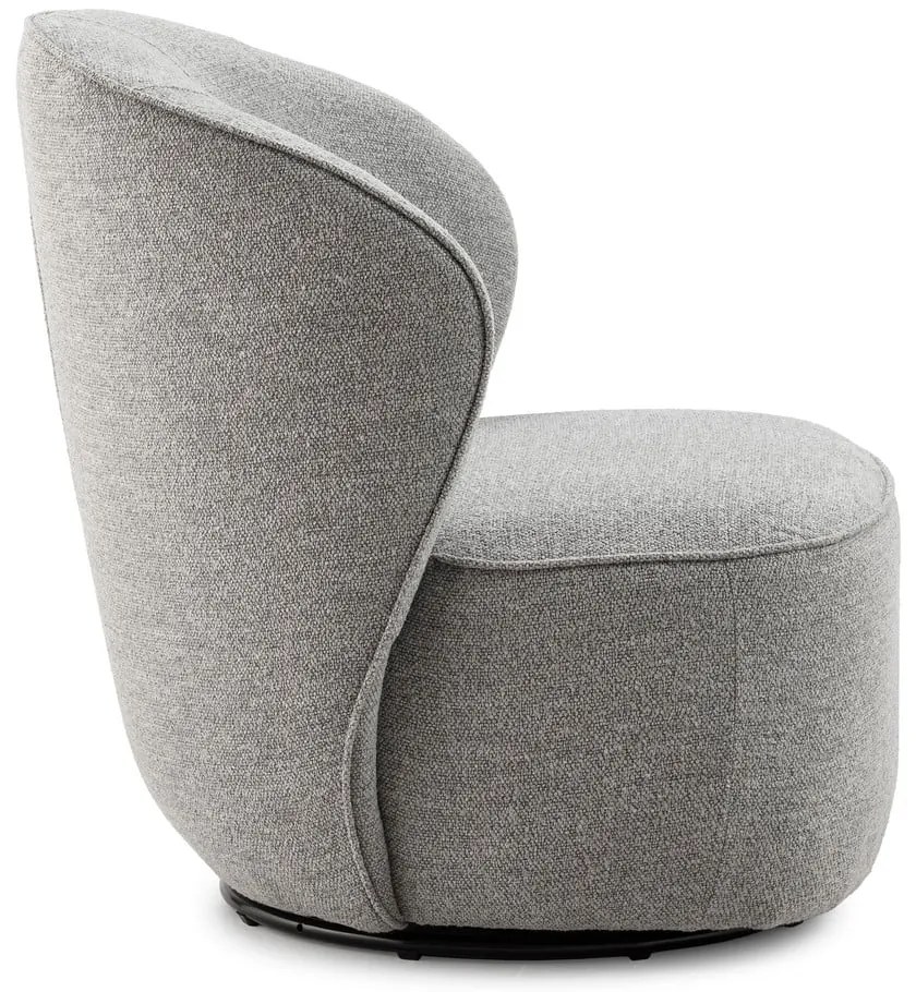 Fotoliu gri deschis pivotant Edna – MOME