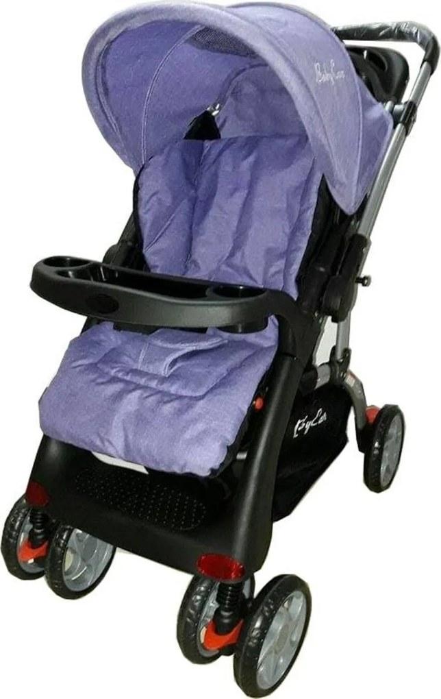 Carucior nou nascuti 2 in 1 BABY CARE™ PRO C18, Maner reversibil, Spatar reglabil in 3 trepte, Amortizoare, Frana picior,Pliabil , MOV
