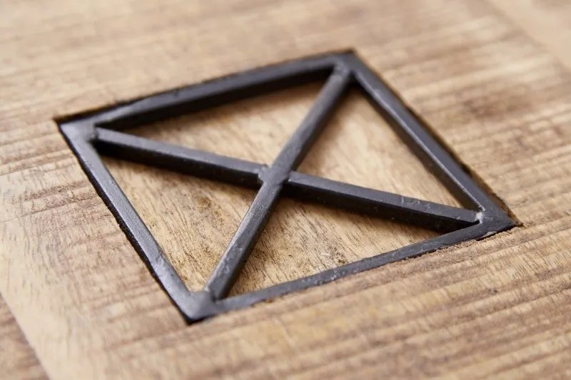 Masuta design industrial Iron Craft 70cm Mango