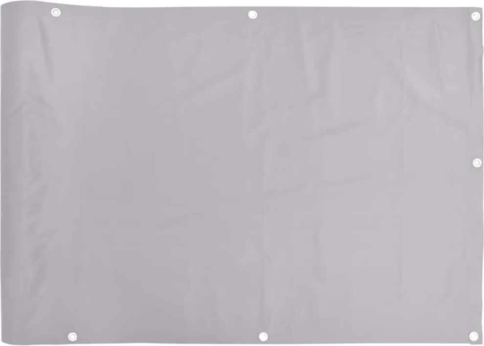 vidaXL Paravan de balcon, gri, 400x90 cm, PVC