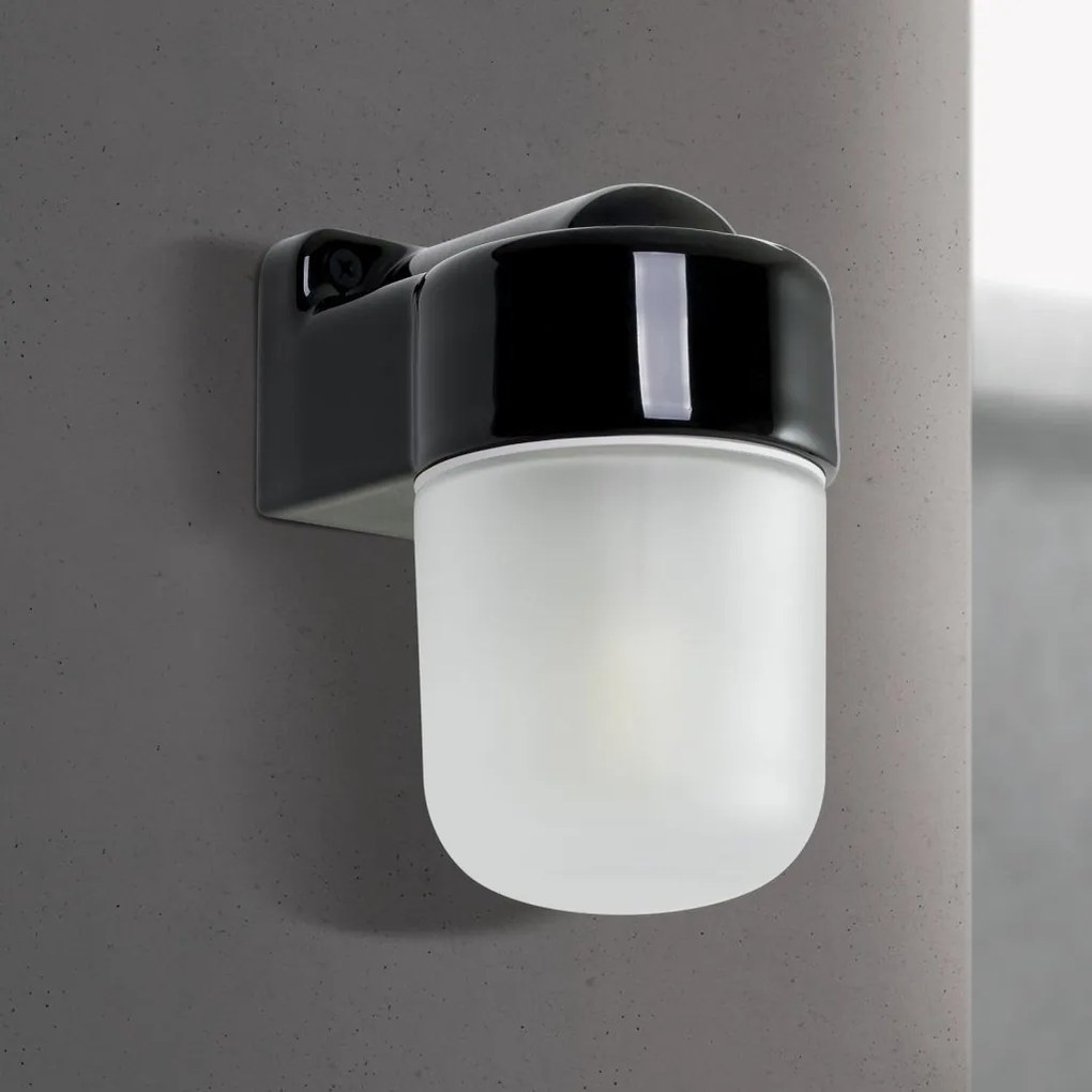 Aplica de perete design minimalist din ceramica neagra OSTIA