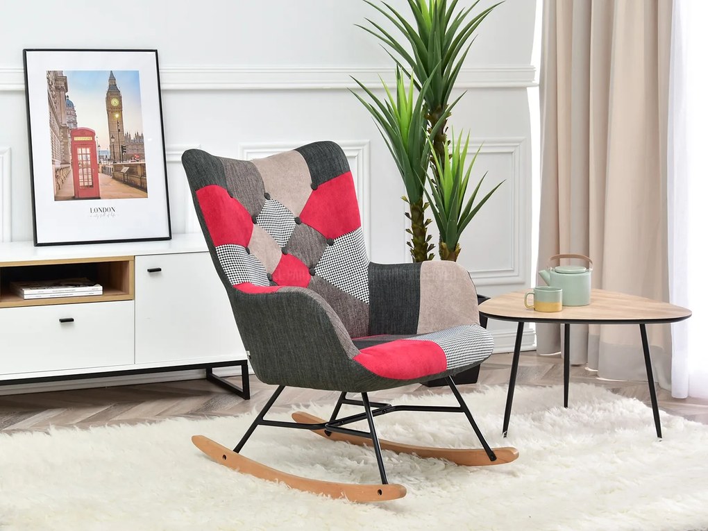 Fotoliu Sibyla (patchwork + fag alb). 1110394