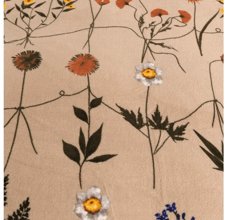 Lenjerie de pat din microplush HERBARIU bej Dimensiune lenjerie de pat: 2 buc 70 x 90 cm | 200 x 220 cm