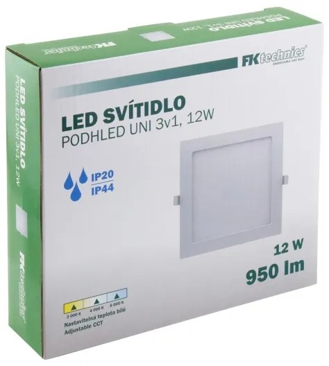 Plafonieră LED încastrată pentru baie LED/12W/230V 3000/4000/6000K IP44