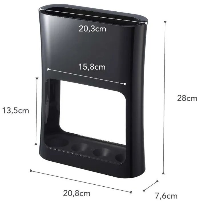 Suport pentru umbrele YAMAZAKI Oval, negru