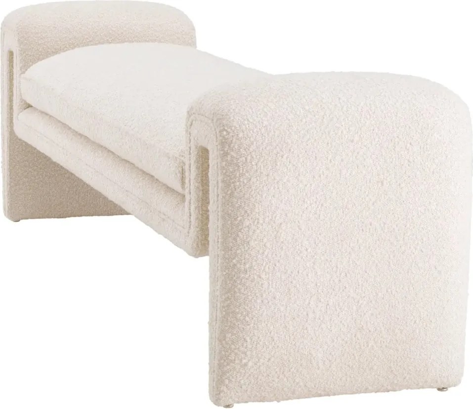 Bancheta design LUX stil contemporan Tondo L Boucle cream