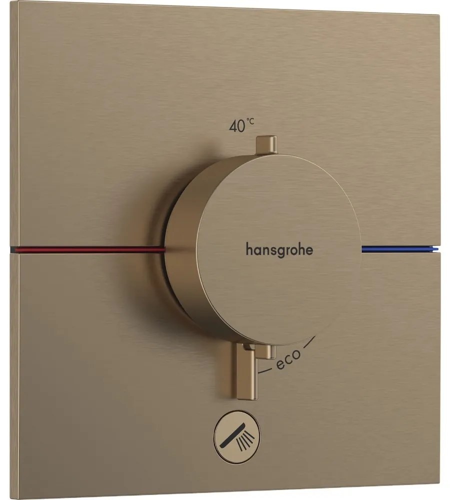 Baterie dus termostatata incastrata bronz periat Hansgrohe ShowerSelect Comfort E 1 functie si iesire suplimentara