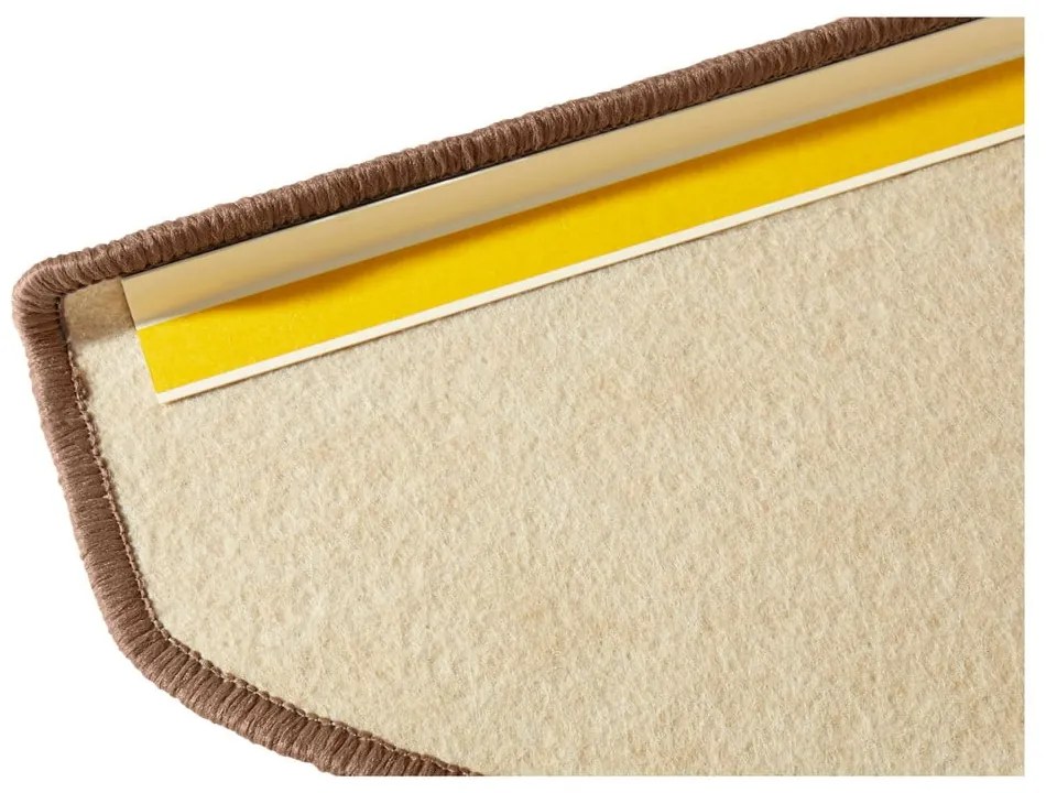 Set 15 covorașe pentru trepte Hanse Home Fancy, 23x65 cm, maro