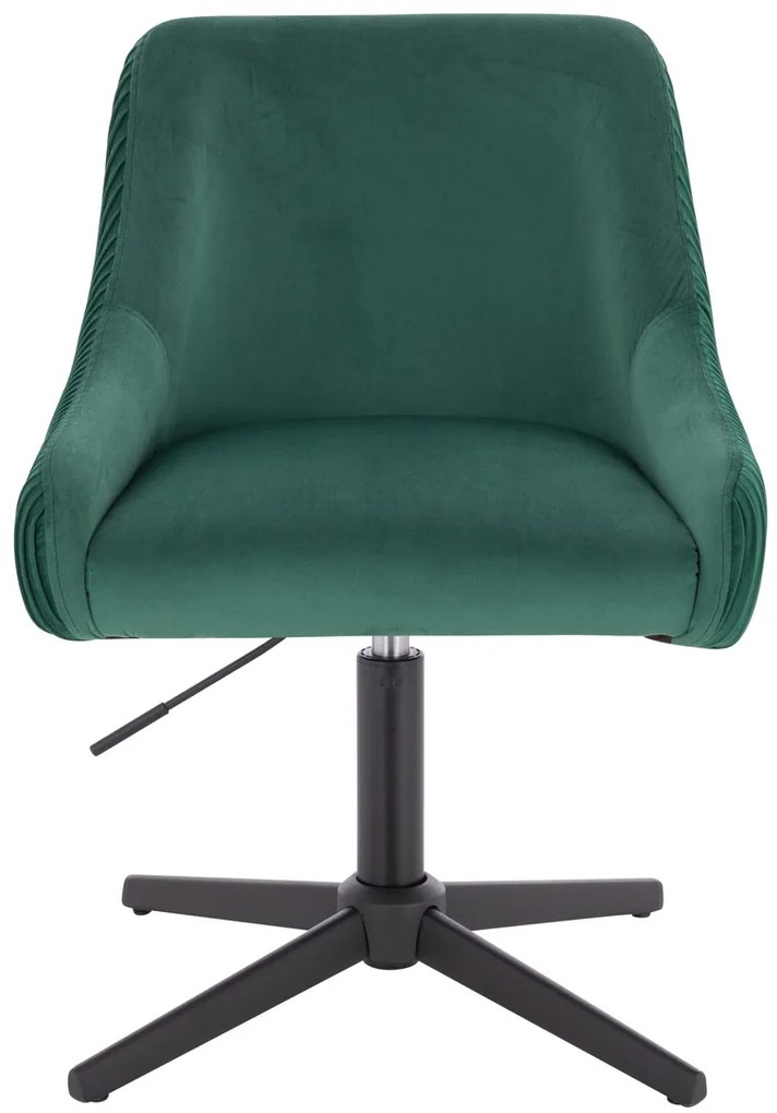HR920CROSS Scaun Verde din Catifea cu Bază Neagră