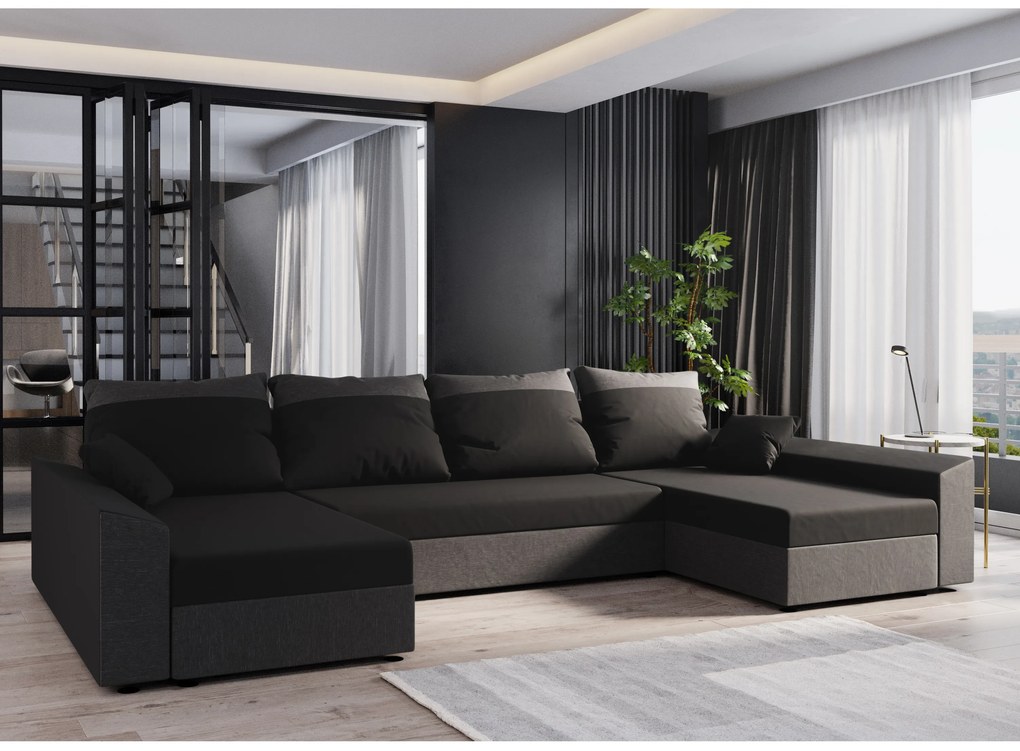Colțar în formă de U Paragon U (Negru + Gri). 1057396