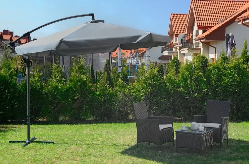 Umbrelă de gradină pliabilă 350cm Grey