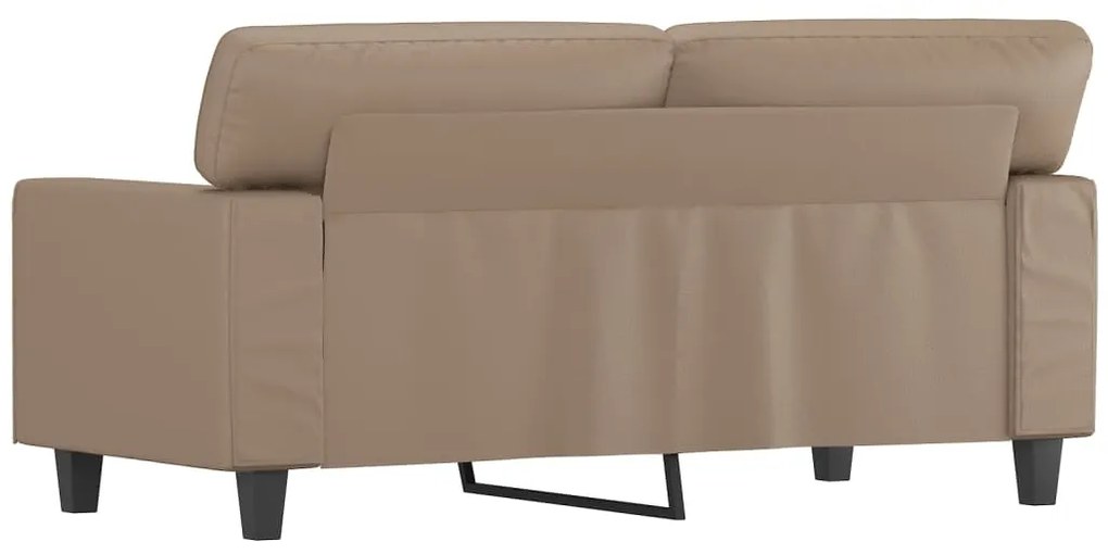 Canapea cu 2 locuri, cappuccino, 120 cm, piele ecologica Cappuccino, 154 x 77 x 80 cm