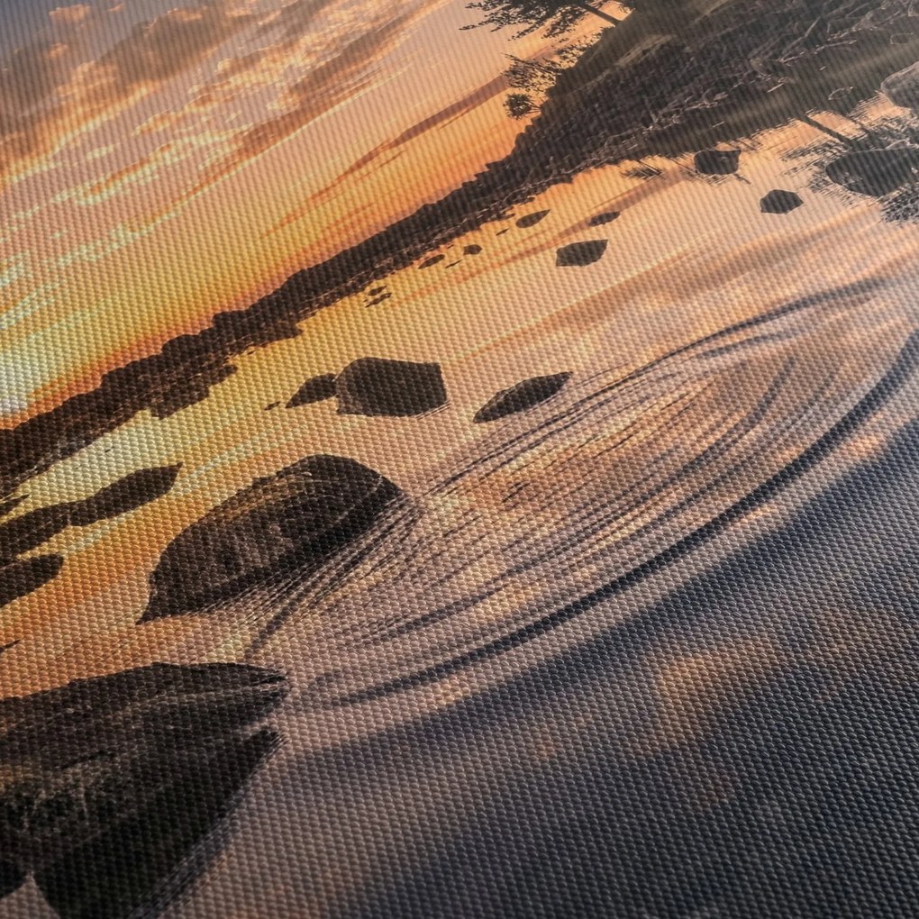 Tablou - Suprafața apei la apus de soare (150x105 cm)