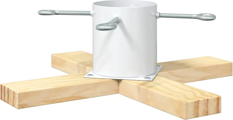 vidaXL Suport pentru brad de Crăciun 1.73 Alb 50 x 50 x 16 cm