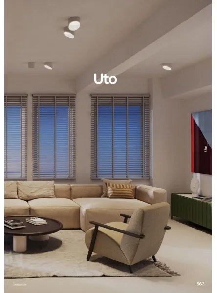 Redo 01-1629 - Spot LED UTO, 18 W, 230 V, Ø 14 cm, alb