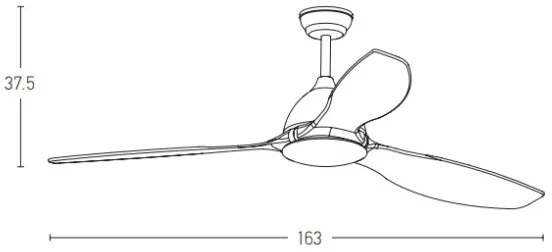 Ventilator de tavan Zambelis 20258 + telecomandă