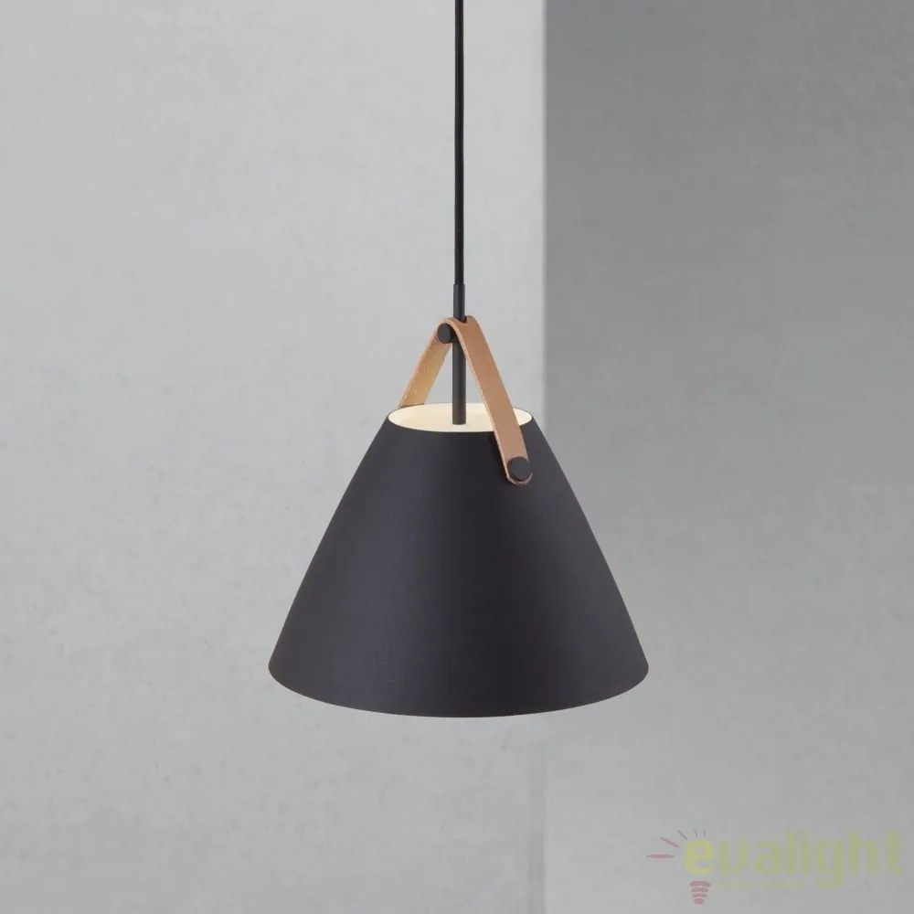 Lustra / Pendul design nordic Strap 27 negru 84333003 DFTP