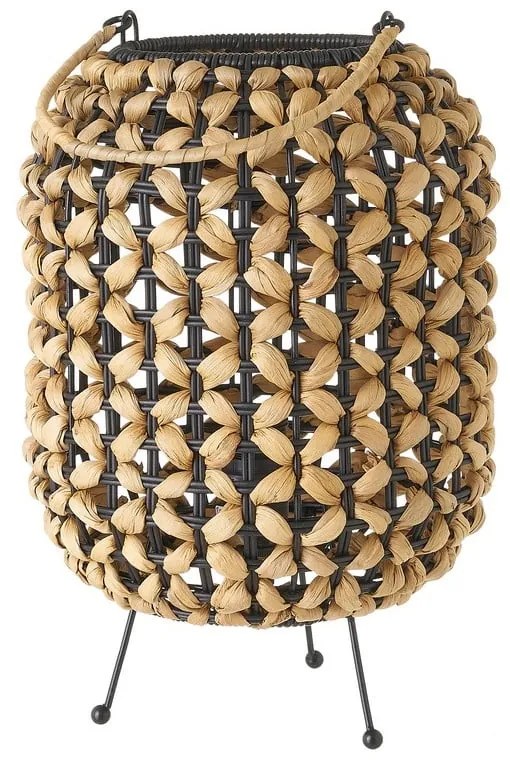 Veioză negru/natural (înălțime 30 cm) – Casa Selección