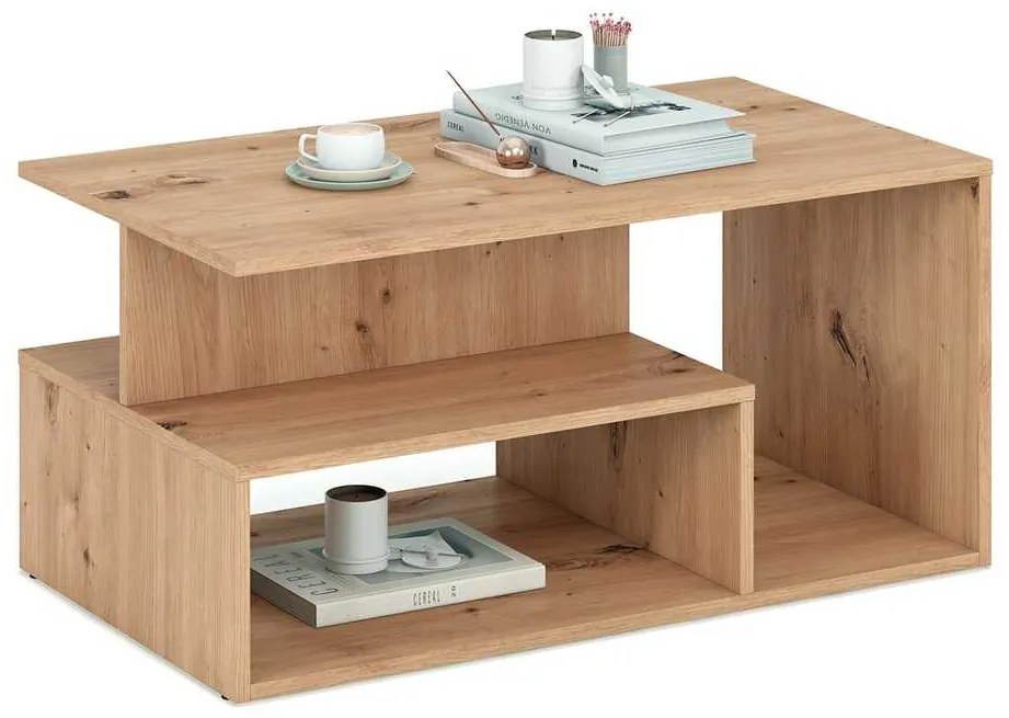 Măsuță de cafea Bardia, stejar artisan