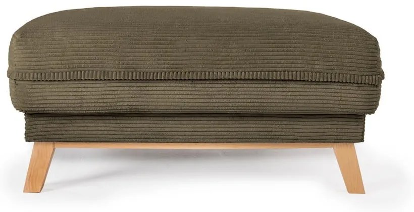 Taburet verde cu tapițerie din catifea reiată Tori – Bonami Selection