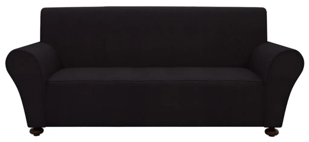 131081 vidaXL Husă elastică pentru canapea poliester jersey negru