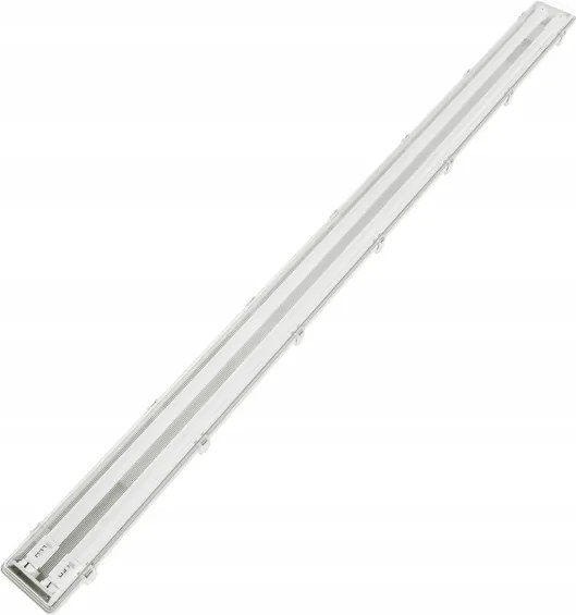 Corp de iluminat tehnic LED T8, 2 x soclu G13, 20 W, 230 V, 6500 K, 120 cm, IP65, alb