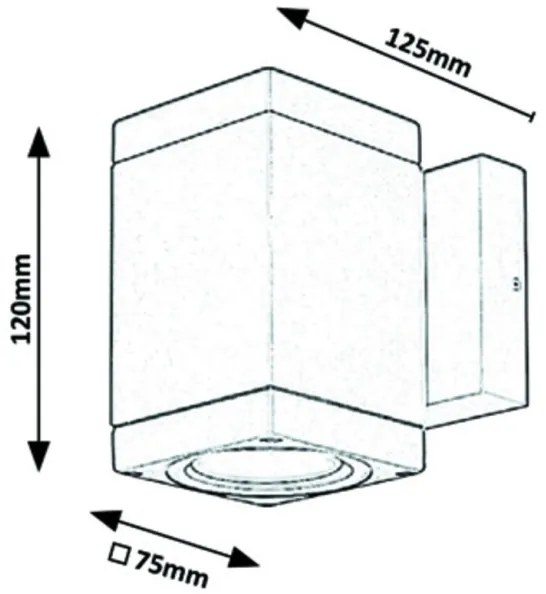 Aplică de exterior Rabalux 1xGU10/35W/230V IP54