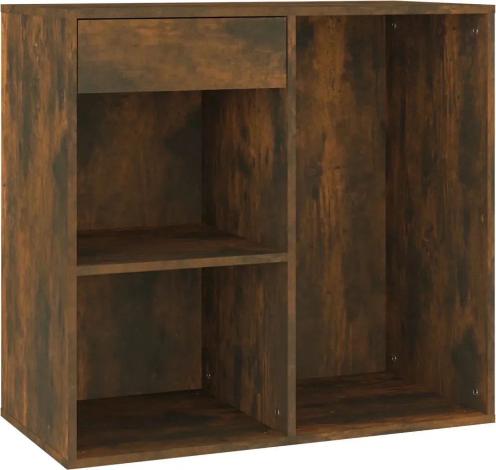 vidaXL Dulap de cosmetice, stejar fumuriu, 80x40x75 cm, lemn prelucrat