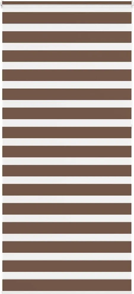 vidaXL Jaluzea tip zebra maro lățime țesătură 95,9 cm poliester