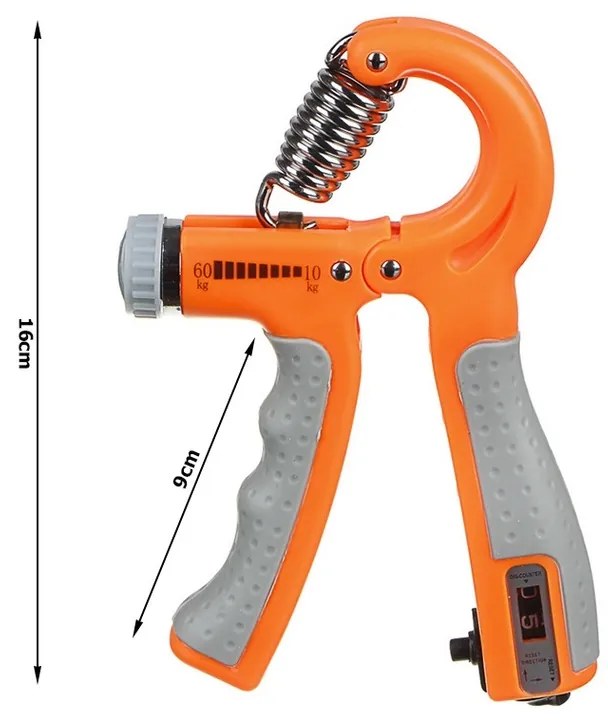 Flexor de mână reglabil 10-60 kg cu contor