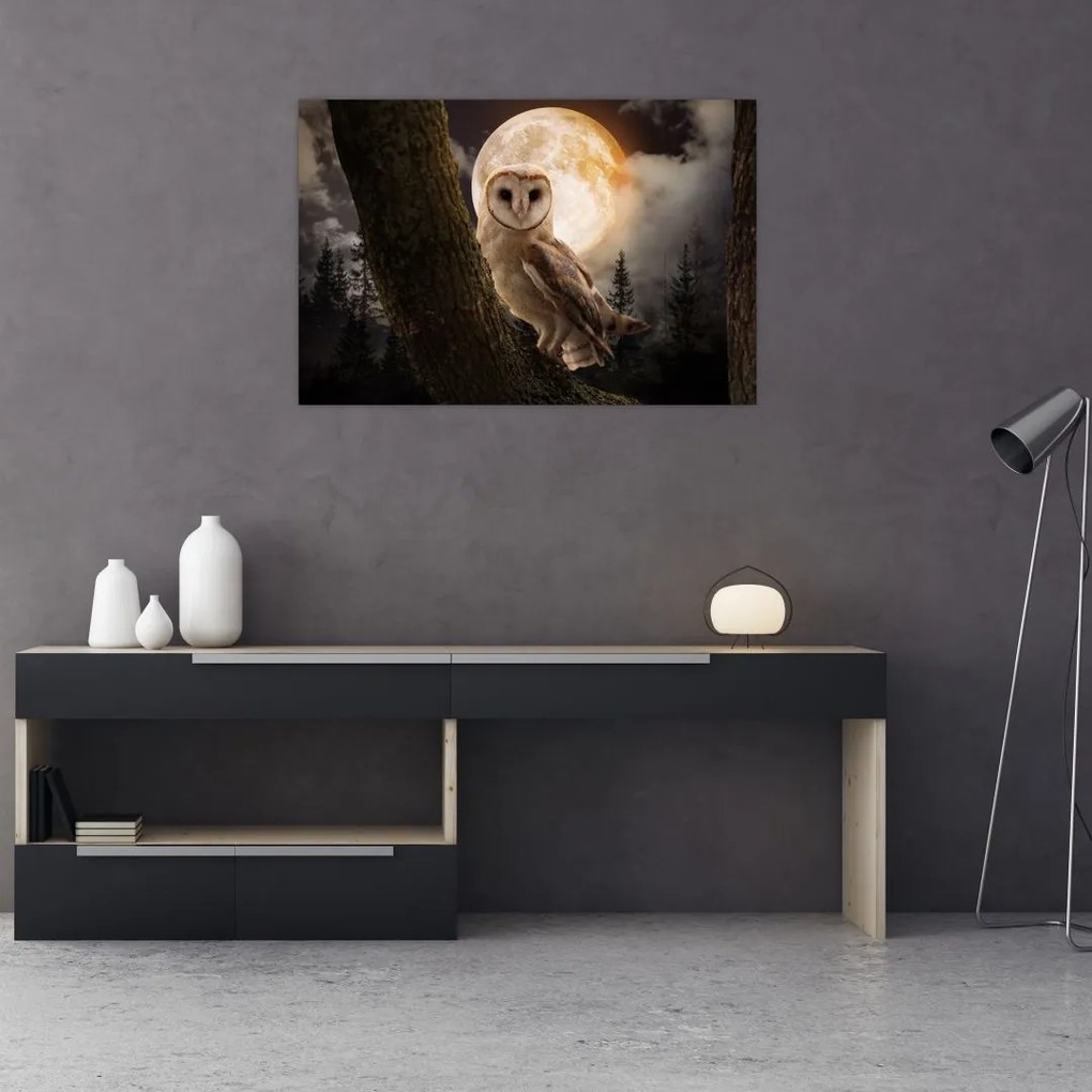 Tablou cu bufnița (90x60 cm)