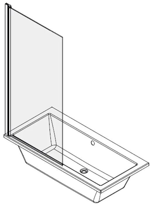 Paravan de cada Mediterraneo, Standard, pivotant dintr-o bucata, 80 x 140 cm