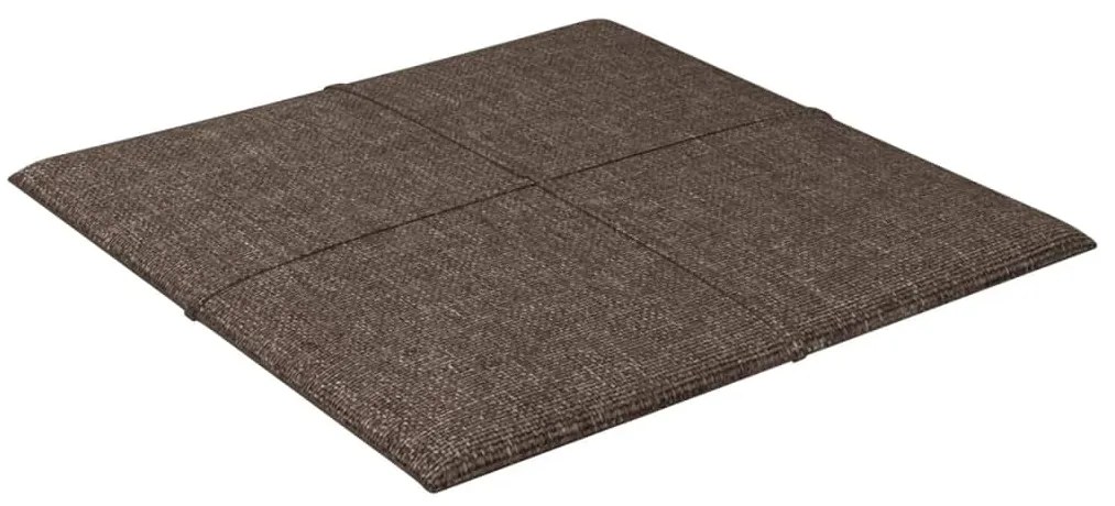 Panouri de perete 12 buc. gri taupe 30x30 cm tesatura 1,08 m   12, Gri taupe, 30 x 30 cm