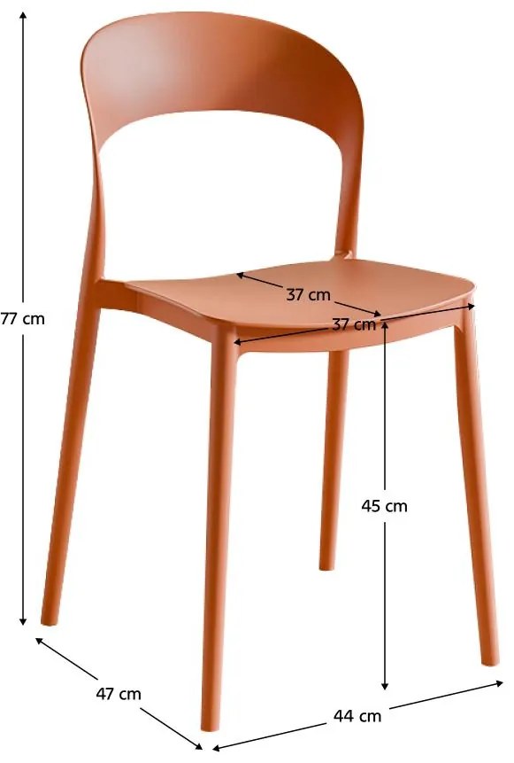 Scaun sufragerie Recibir (portocalilu) . 1116463