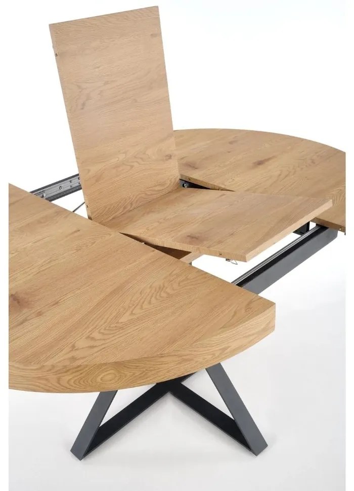 Masa de bucaterie Mercy, stejar auriu / negru