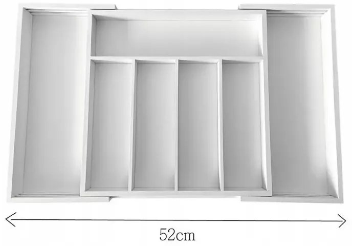 Organizator tacamuri din bambus Kinghoff KH-1746,100% bambus, Constructie durabila, Alb