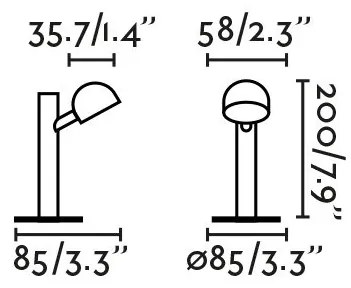 Mini Stalp LED iluminat exterior IP65 BROT H-20cm