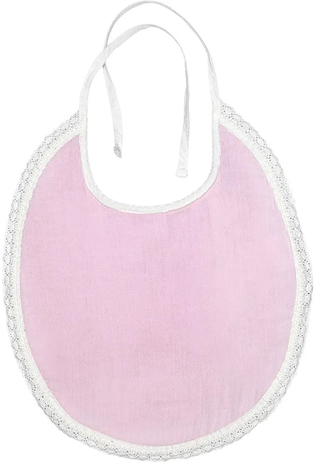 Bavețică din muselină Kindsgut Paris, roz