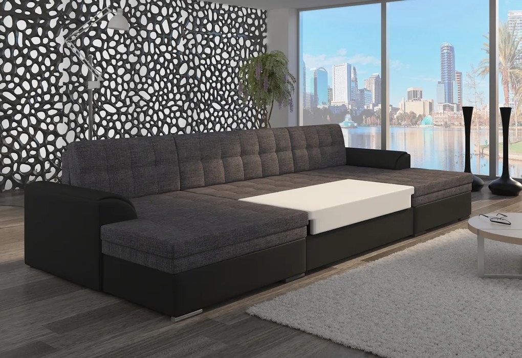 Supermobel Canapea extensibilă în formă de U VENTO, 355x80x165, Inari 100/soft 17